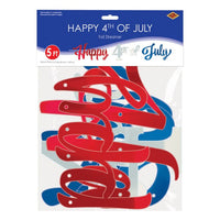 12 Pack Bulk Foil Happy 4th Of July Streamer