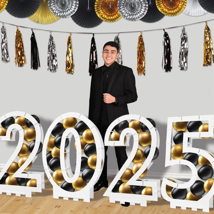 12 Pack Bulk Oversized Metallic Tassel Garland