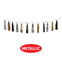 12 Pack Bulk Oversized Metallic Tassel Garland
