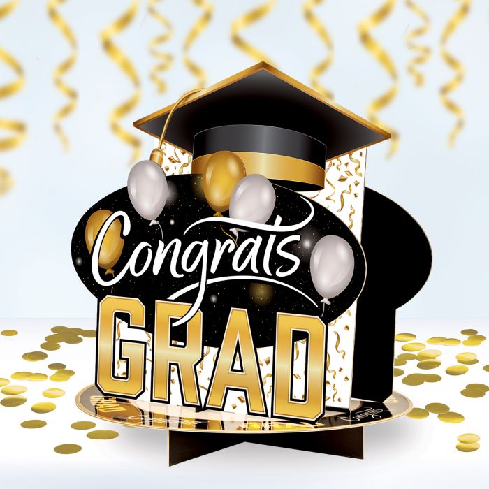12 Pack Bulk 3-D Congrats Grad Centerpiece