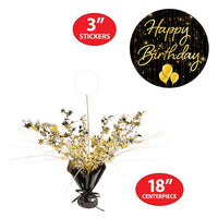 12 Pack Bulk Happy Birthday Gleam 'N Spray Centerpiece