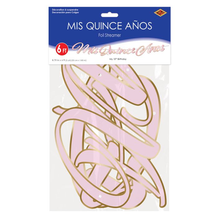 12 Pack Bulk Foil Mis Quince Anos Streamer