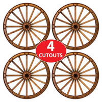 48 Pack Bulk Wagon Wheel Cutout Decorations