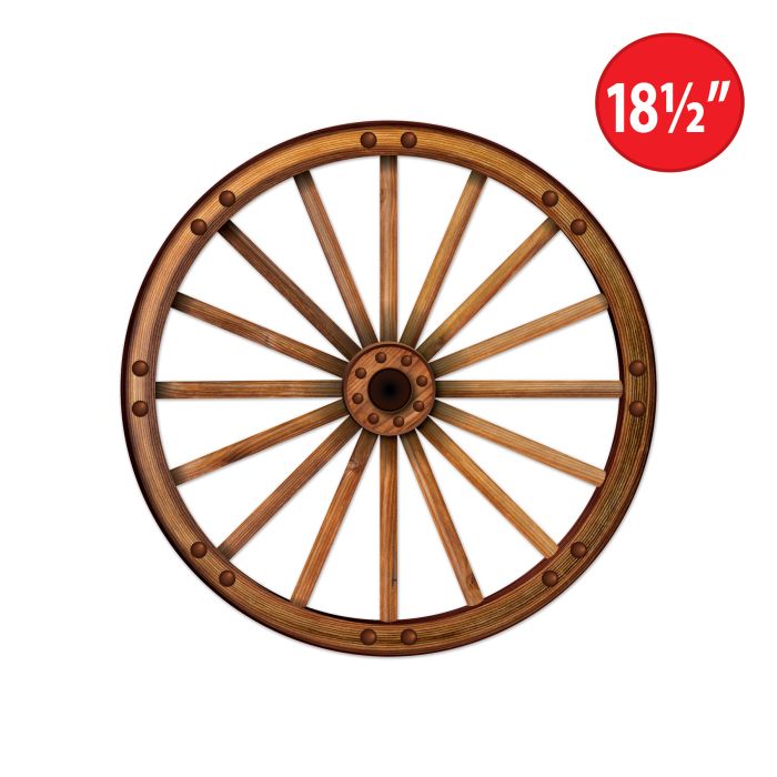 48 Pack Bulk Wagon Wheel Cutout Decorations