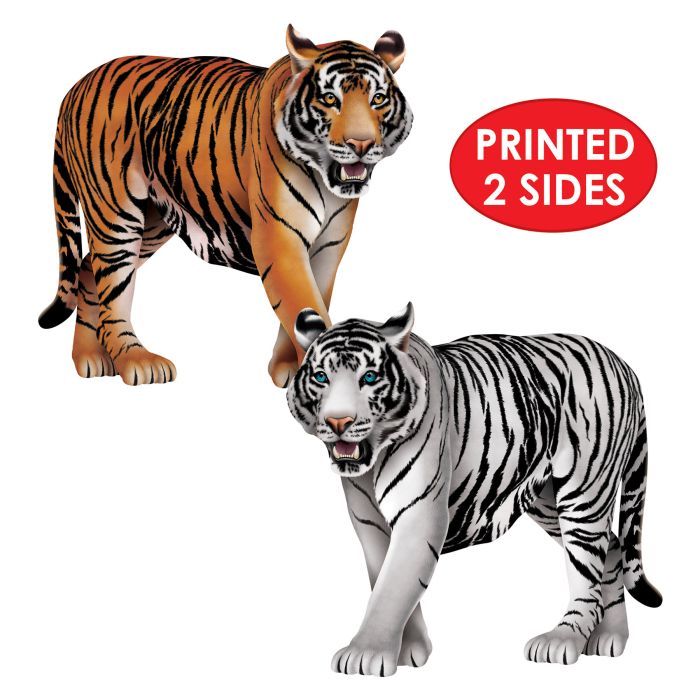 12 Pack Bulk Jointed Tiger Wall Decoration