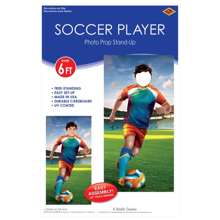 Soccer Player Photo Prop Stand-Up (1 per package)