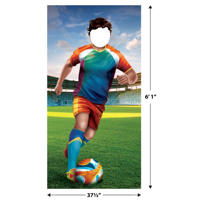 4 Pack Bulk Soccer Player Photo Prop Stand-Up