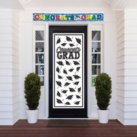 12 Pack Bulk Black Congrats Grad Door Cover