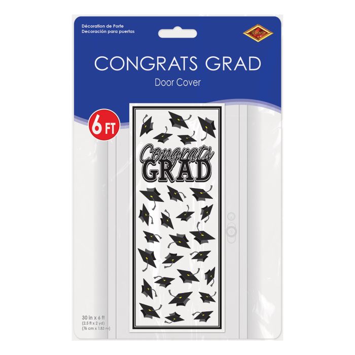 12 Pack Bulk Black Congrats Grad Door Cover