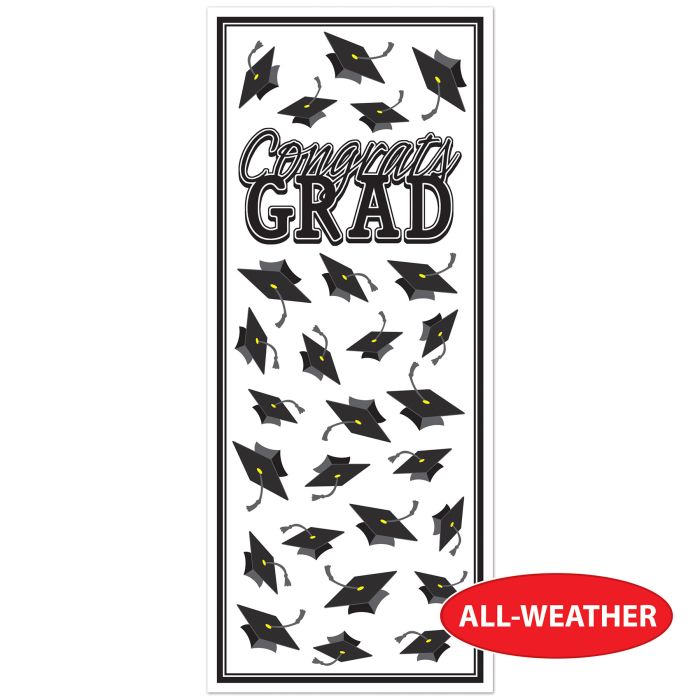 12 Pack Bulk Black Congrats Grad Door Cover