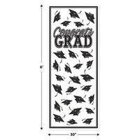 12 Pack Bulk Black Congrats Grad Door Cover