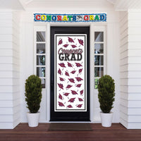 12 Pack Bulk Burgundy Congrats Grad Door Cover