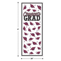 12 Pack Bulk Burgundy Congrats Grad Door Cover