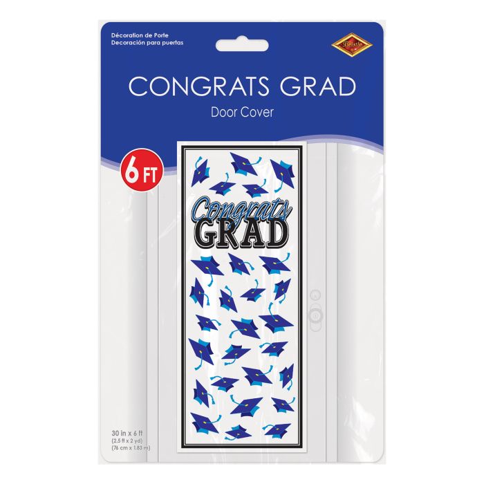 12 Pack Bulk Blue Congrats Grad Door Cover