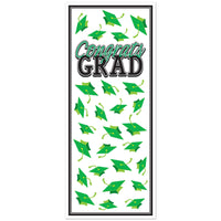 Green Congrats Grad Door Cover - Bulk 12 Pack