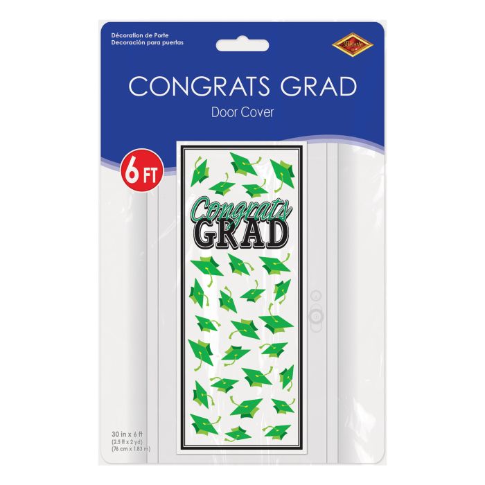 12 Pack Bulk Green Congrats Grad Door Cover