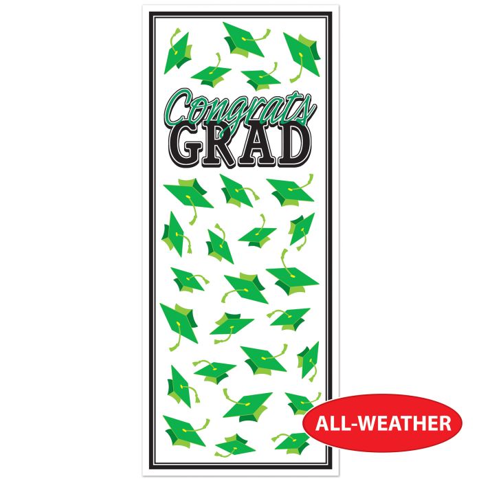 12 Pack Bulk Green Congrats Grad Door Cover