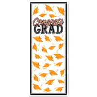 Orange Congrats Grad Door Cover - Bulk 12 Pack