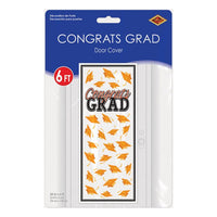 12 Pack Bulk Orange Congrats Grad Door Cover