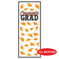 12 Pack Bulk Orange Congrats Grad Door Cover