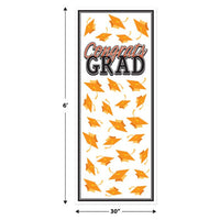 12 Pack Bulk Orange Congrats Grad Door Cover