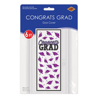 12 Pack Bulk Purple Congrats Grad Door Cover