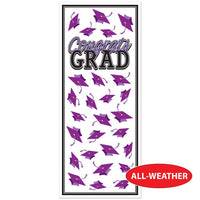 12 Pack Bulk Purple Congrats Grad Door Cover