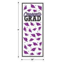 12 Pack Bulk Purple Congrats Grad Door Cover