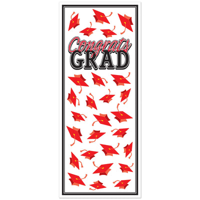 Red Congrats Grad Door Cover - Bulk 12 Pack