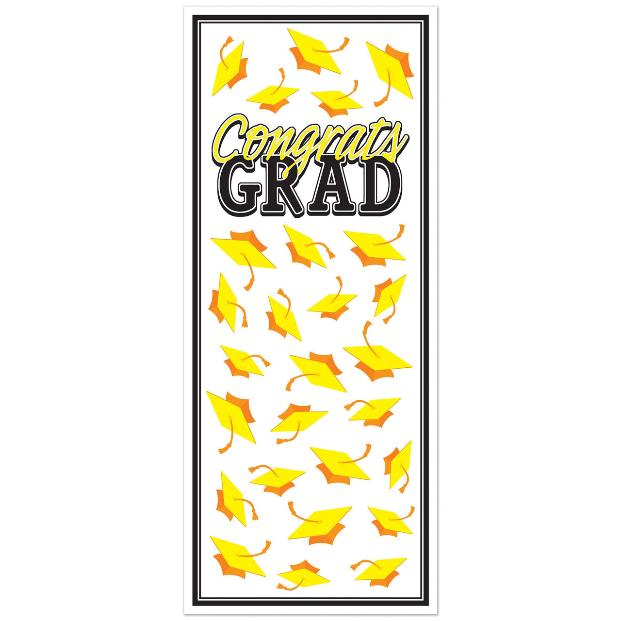 Yellow Congrats Grad Door Cover - Bulk 12 Pack