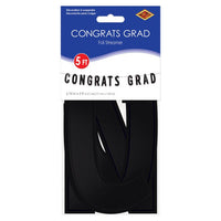 12 Pack Bulk Black Foil Congrats Grad Streamer