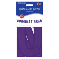 12 Pack Bulk Purple Foil Congrats Grad Streamer