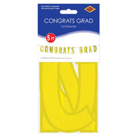 12 Pack Bulk Yellow Foil Congrats Grad Streamer
