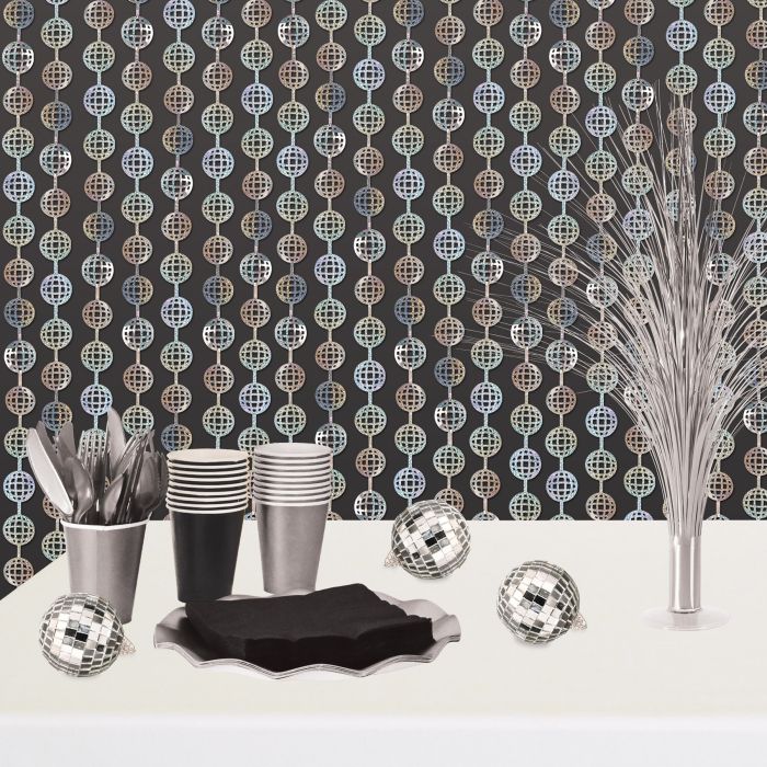 12 Pack Bulk Metallic Disco Ball Curtain