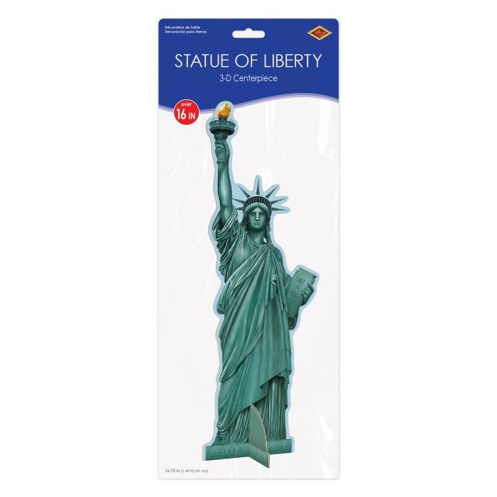 12 Pack Bulk 3-D Statue Of Liberty Centerpiece