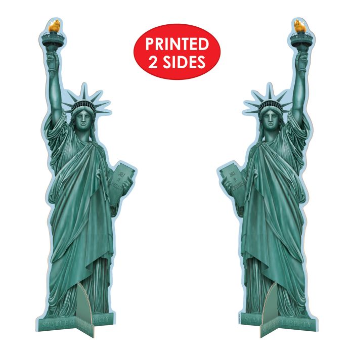 12 Pack Bulk 3-D Statue Of Liberty Centerpiece