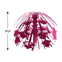 12 Pack Bulk Burgundy Grad Cap Mini Cascade Centerpiece