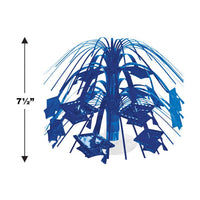 12 Pack Bulk Blue Grad Cap Mini Cascade Centerpiece