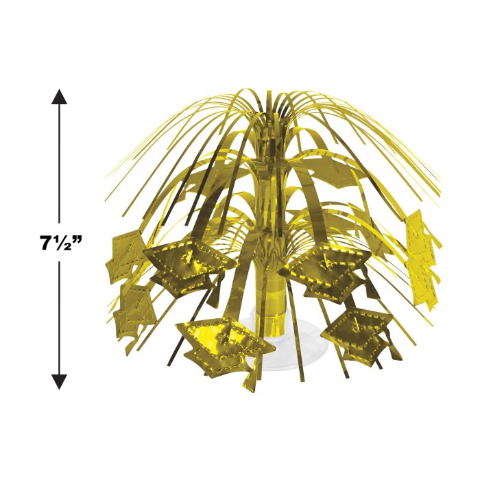 12 Pack Bulk Gold Grad Cap Mini Cascade Centerpiece