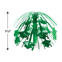 12 Pack Bulk Green Grad Cap Mini Cascade Centerpiece