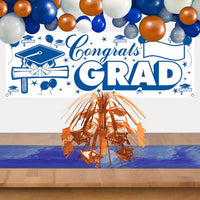 12 Pack Bulk Orange Grad Cap Mini Cascade Centerpiece