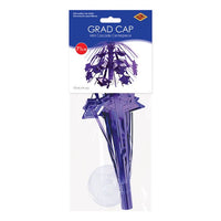 12 Pack Bulk Purple Grad Cap Mini Cascade Centerpiece