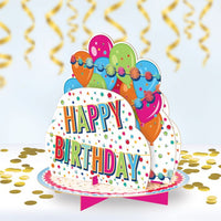 12 Pack Bulk 3-D Happy Birthday Centerpiece