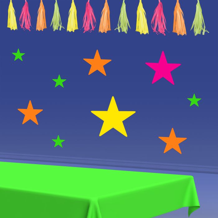 12 Pack Bulk Neon Plastic 8ft Tassel Garland