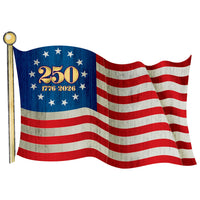 Semiquincentennial Flag Cutouts - Patriotic Decorations (4-Pack)