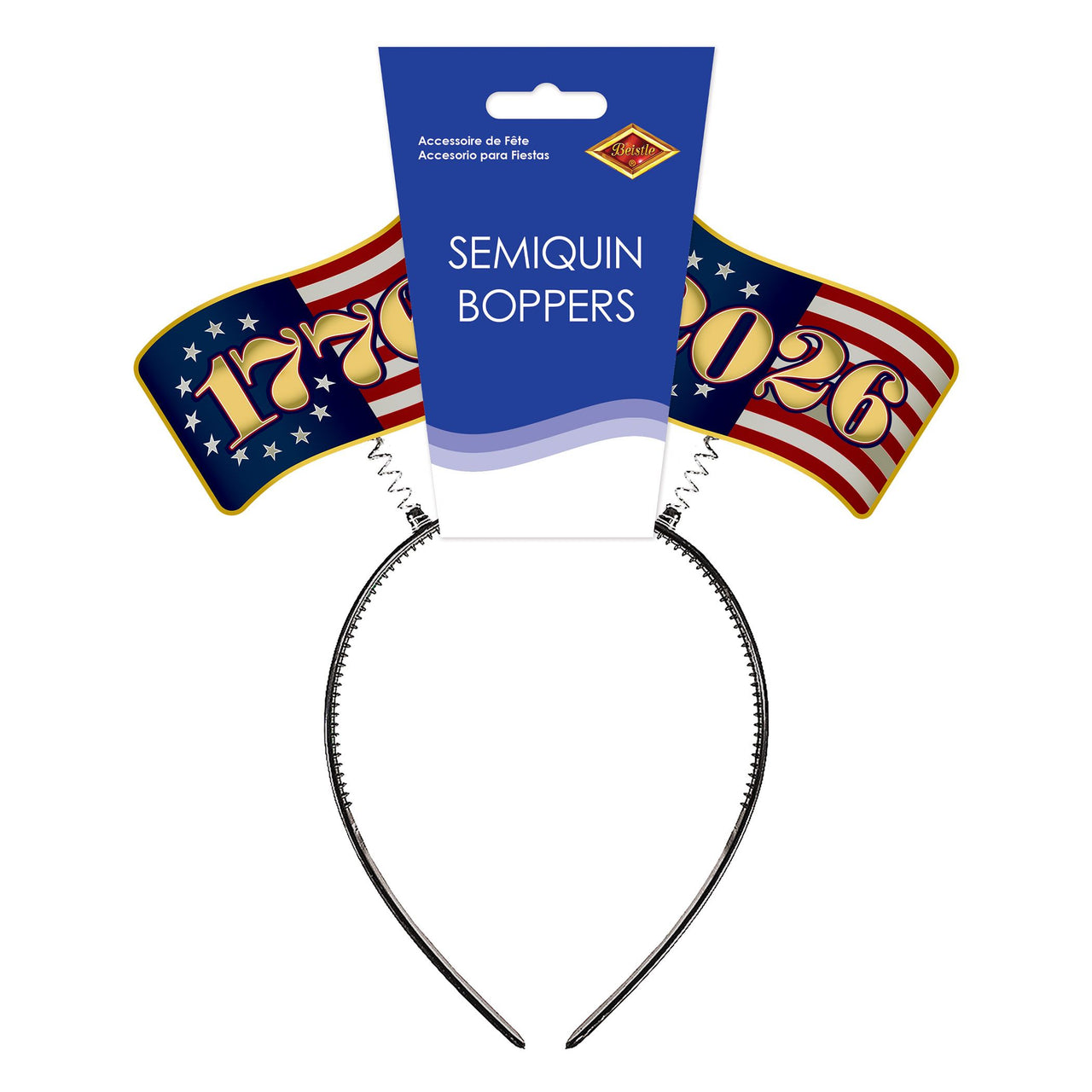12 Pack Bulk Semiquincentennial Boppers Patriotic Headband