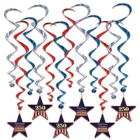 Semiquincentennial Whirls - Patriotic Hanging Decorations