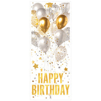 Happy Birthday All-Weather Door Cover - 6ft x 30in