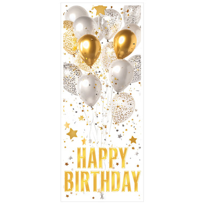 Happy Birthday All-Weather Door Cover - 6ft x 30in