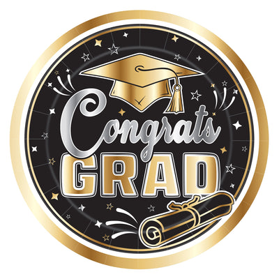 Graduation Dinner Plates - 9 Inch (8 Count)